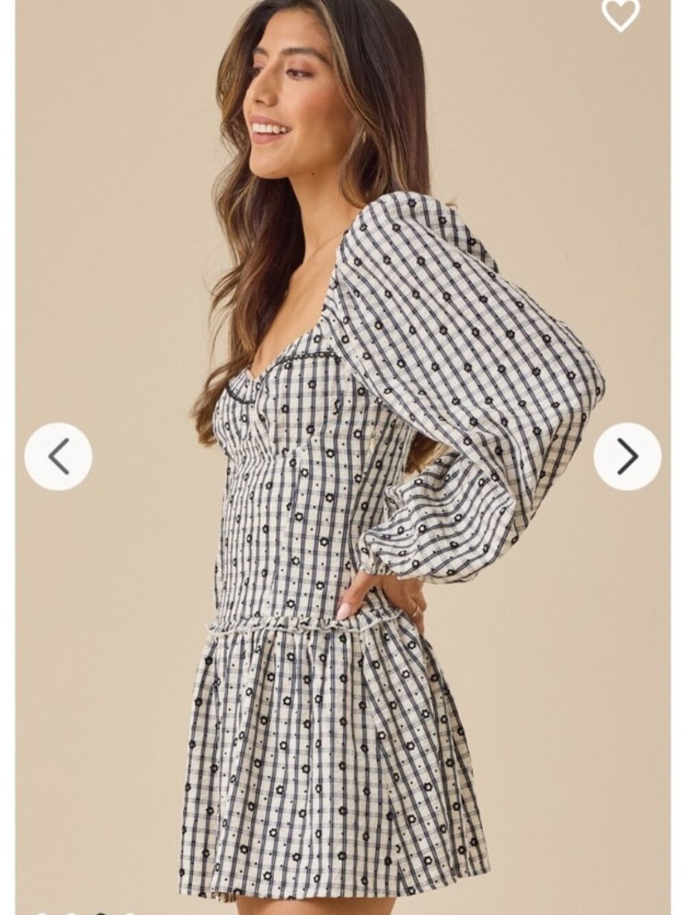 NWT Altar'd State Navy Plaid Mini Dress - Picture 3 of 4